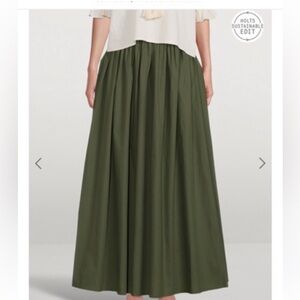 Uncle Studios “The Maxi Skirt” – NEW – 100% Cotton Poplin – Olive Green